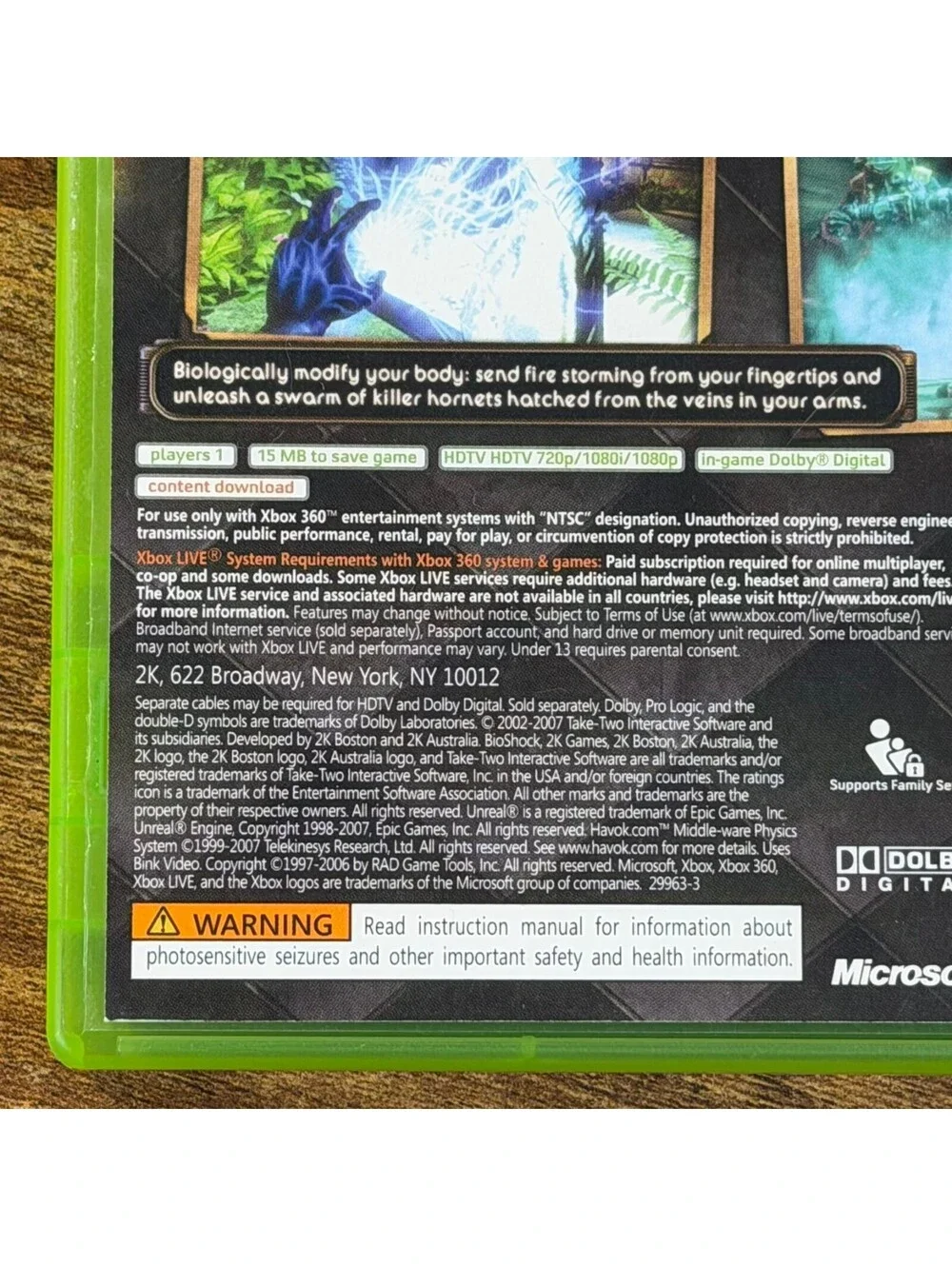 BioShock Xbox 360 CIB Complete with Manual 2K Games Tested Rapture
